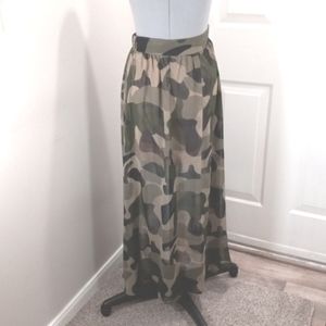 Army Style  maxi Skirt
